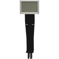 Porte-distributeur/enseigne pour poteaux de barri&egrave;re pour le contr&ocirc;le des foules, Noir Groupe Generik