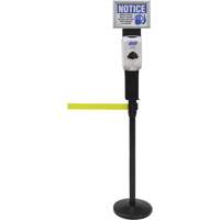 Porte-distributeur/enseigne pour poteaux de barri&egrave;re pour le contr&ocirc;le des foules, Noir Groupe Generik