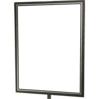 Porte-enseigne vertical robuste pour montant classique, Chrome satin&eacute; Groupe Generik