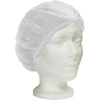 Ronco Care Pleated Bouffant Cap, Polypropylene, 24", White Groupe Generik