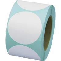 Pastilles de marquage color&eacute;es, Cercle, 3" lo x 3" la, Blanc, Vinyle Groupe Generik