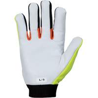 ClutchGear&reg; High-Visibility Mechanic's Gloves, Grain Goatskin Palm, Size Medium Groupe Generik