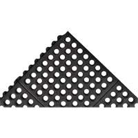 Cushion-Ease&reg; 550 Interlocking Anti-Fatigue Mat, Slotted, 3' x 3' x 3/4", Black, Rubber Groupe Generik