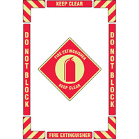 Trousse de marquage du sol ?Fire Extinguisher? (extincteur), Adh&eacute;sif, Anglais avec pictogramme Groupe Generik