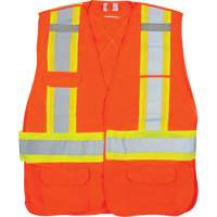 Veste d'arpenteur haute visibilit&eacute; conforme &agrave; la CSA, Orange haute visibilit&eacute;, Moyen, Polyester Groupe Generik