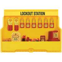 Station de cadenassage dappareils &eacute;lectriques de qualit&eacute; sup&eacute;rieure, Cadenas Thermoplastique, Capacit&eacute; de 16, Cadenas Compris Groupe Generik