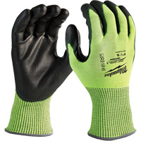 Gants haute visibilit&eacute; r&eacute;sistant aux coupures, Taille Petit, Calibre 13, Rev&ecirc;tement Nitrile/Polyur&eacute;thane, Enveloppe en Poly&eacute;thyl&egrave;ne, ANSI/ISEA 105 niveau 4 Groupe Generik
