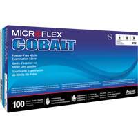Gants d'examen d'usage multiple Microflex Cobalt N19, T-petit, Nitrile, 3,9 mils, Sans poudre, Bleu, Classe 2 Groupe Generik