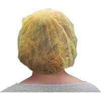 Bouffant Caps, Polypropylene, 21", Yellow Groupe Generik