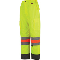 6041 Quebec Winter Traffic Control Pants, Polyester, X-Small, High Visibility Lime-Yellow Groupe Generik