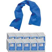 Serviette de refroidissement par &eacute;vaporation Chill-Its 6602, Bleu Groupe Generik