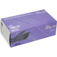 Gants jetables de calibre m&eacute;dical, Grand, Nitrile, 6 mils, Sans poudre, Noir, Classe 2 Groupe Generik
