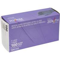 Medical Grade Disposable Gloves, X-Large, Nitrile, 6-mil, Powder-Free, Black, Class 2 Groupe Generik