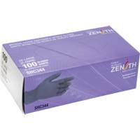 Gants jetables de calibre m&eacute;dical, 2T-Grand, Nitrile, 6 mils, Sans poudre, Noir, Classe 2 Groupe Generik