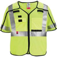 Gilet de s&eacute;curit&eacute; &agrave; maille d&eacute;tachable, Noir/Jaune lime haute visibilit&eacute;, Moyen/Petit Groupe Generik