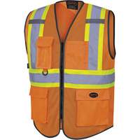 6960 Veste de s&eacute;curit&eacute; &agrave; maille en avant, Orange haute visibilit&eacute;, Moyen, Polyester Groupe Generik