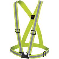 5497 Safety Sash, High Visibility Lime-Yellow, Silver Reflective Colour, One Size Groupe Generik
