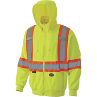 6941 Zip Style Hoodie, X-Small, High Visibility Yellow Groupe Generik