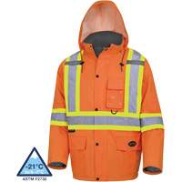 5030 Manteau de s&eacute;curit&eacute; matelass&eacute; imperm&eacute;able, Orange haute visibilit&eacute;, Petit Groupe Generik
