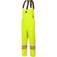 5054 The Rock 300D Insulated Bib Pants, Polyester, Small, High Visibility Lime-Yellow Groupe Generik