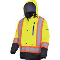 5408 Waterproof Heated Insulated Jacket, Men's, Small, High Visibility Lime-Yellow Groupe Generik