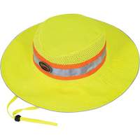 279 Chapeau de garde forestier avec sangle, Jaune lime haute visibilit&eacute;, Polyester Groupe Generik