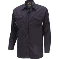 7742 FR-Tech&reg; Flame-Resistant Safety Shirt, Small, Navy Blue Groupe Generik