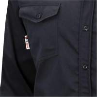 7742 FR-Tech&reg; Flame-Resistant Safety Shirt, Small, Navy Blue Groupe Generik