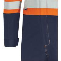 7702BB FR-Tech&reg; 2-Tone Safety Coverall, Size 36, Navy Blue/Orange, 10 cal/cm² Groupe Generik