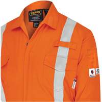 7702BB FR-Tech&reg; 2-Tone Safety Coverall, Size 36, Navy Blue/Orange, 10 cal/cm² Groupe Generik