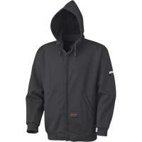 337 Flame-Resistant Zip Style Hoodie, Men's, X-Small, Black, 22 cal/cm² Groupe Generik