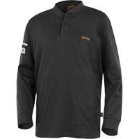 332 FR Interlock Henley Shirt, Small, Black Groupe Generik
