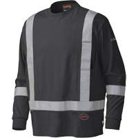 340SFA Flame-Resistant Long-Sleeved Safety Shirt, Small, Black Groupe Generik