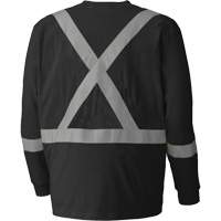 340SFA Flame-Resistant Long-Sleeved Safety Shirt, Small, Black Groupe Generik