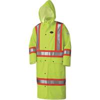 5897 Flame Resistant Waterproof Long Coat, Large, High Visibility Lime-Yellow Groupe Generik