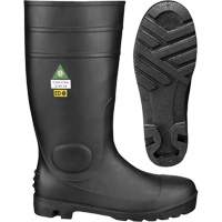 1022 Safety Boots, PVC, Steel Toe, Size 10, Puncture Resistant Sole Groupe Generik