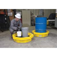 Ultra-Drum Tray avec grille, 32" lo x 32" la x 8,1" h, Cap. de d&eacute;versement 21,1 gal. US Groupe Generik