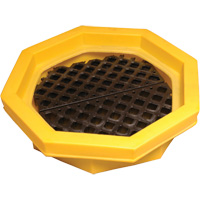 Ultra-Drum Tray avec grille, 32" lo x 32" la x 8,1" h, Cap. de d&eacute;versement 21,1 gal. US Groupe Generik