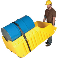 Drum Dolly, 26.5" L x 26.5" W x 5" H, 800 US gal. Spill Cap. Groupe Generik