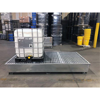 Steel Ultra-Twin IBC Spill Pallet&reg;, 370 US gal. Spill Capacity, 103.8" x 26.8" x 51.1" Groupe Generik