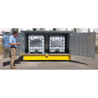 Steel Ultra-Twin IBC Hard Top, 123.4" L x 73.4" W x 66.4" H, 12250 lbs. Load Capacity Groupe Generik
