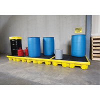 Ultra-Spill Pallet emboitable, 4 barils, Capacit&eacute; de d&eacute;versement 66 gal. US, 51" x 51" x 10" Groupe Generik