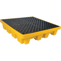 Ultra-Spill Pallet emboitable, 4 barils, Capacit&eacute; de d&eacute;versement 66 gal. US, 51" x 51" x 10" Groupe Generik