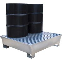 2-Drum Steel Ultra-Spill Pallet&reg;, 68 US gal. Spill Capacity, 47.2" x 31.4" x 17.4" Groupe Generik