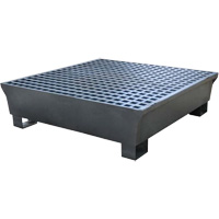 4-Drum Steel Ultra-Spill Pallet&reg;, 68 US gal. Spill Capacity, 49.1" x 47.1" x 10.9" Groupe Generik