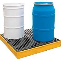 Ultra-Spill Pallet flexible, 4 barils, Capacit&eacute; de d&eacute;versement 66 gal. US, 48" x 48" x 7" Groupe Generik