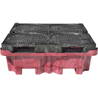 Palette de d&eacute;versement Ultra-Spill King, 4 barils, Capacit&eacute; de d&eacute;versement 85 gal. US, 51" x 51" x 17,5" Groupe Generik