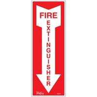 Enseigne Fire Extinguisher, 5" x 14", Vinyle, Anglais avec pictogramme Groupe Generik