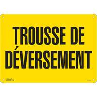 Enseigne  Trousse de d&eacute;versement , 10" x 14", Plastique, Français Groupe Generik