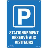 Enseigne  Stationnement r&eacute;serv&eacute; aux visiteurs , 10" x 14", Plastique, Français avec pictogramme Groupe Generik